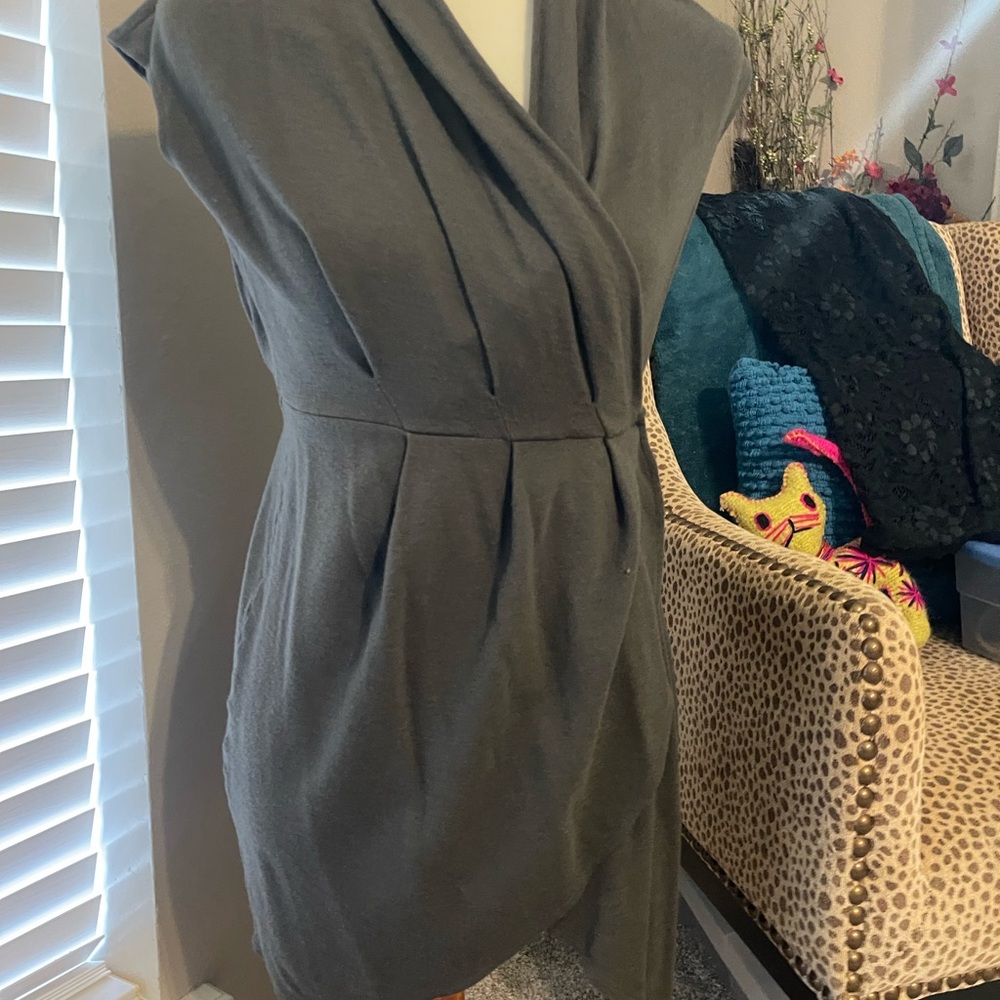 Banana Republic Charcoal Asymmetrical Dress